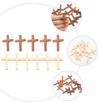 croix bois naturel simple minimaliste décoration murale pendentifs bricolage