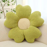 coussin décoratif fleurs relief polyester moderne orange vert rose beige marronclair
