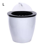 pots suspendus résine blanc noir modernes mur fleur verte chambre jardin