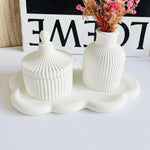plateau silicone blanc moderne lisse décoration maison conteneur bonbons pot fleurs cadeau