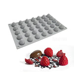 moules silicone gâteaux deco moderne framboise orange champignons cacahuètes fondant tronc arbre