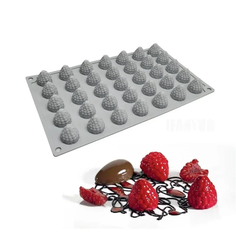 moules silicone gâteaux deco moderne framboise orange champignons cacahuètes fondant tronc arbre