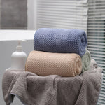 serviettes bain coton microfibre rapide séchage blanc rose gris bleu moderne