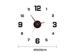 horloge murale moderne chiffres brillants noir vert doré 40x40cm minimaliste