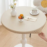 housse table moderne 60cm 80cm vert clair bleu beige élastique polyester resistant