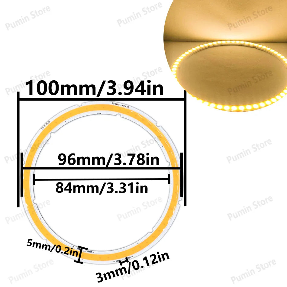 plaque led circulaire concentrique 2w 4w 6w 8w 10w 12w blanc jaune gris moderne