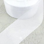 ruban organza blanc polyester largeur variable 12mm 15mm 20mm 25mm 40mm fixation décoration emballage