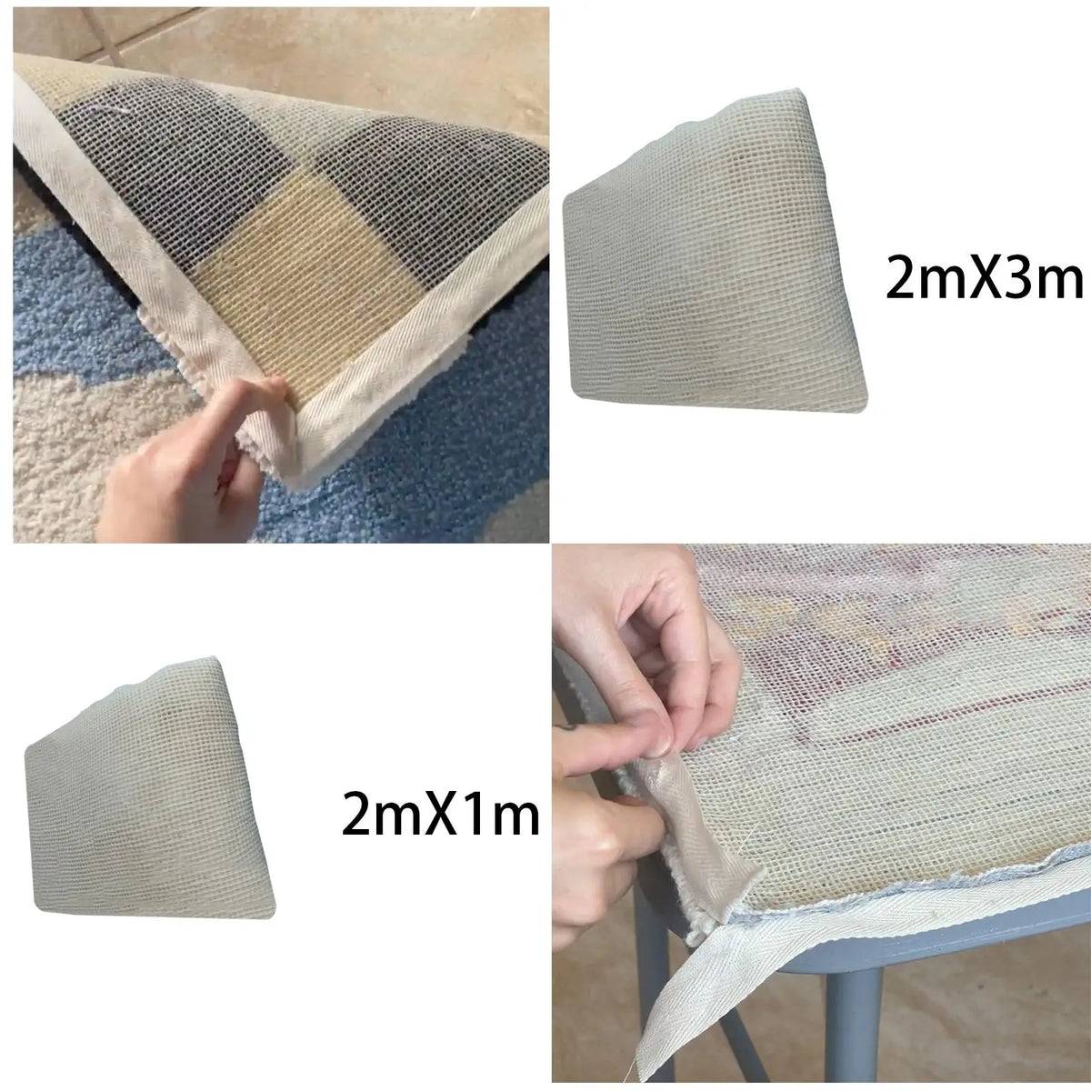 tapis toile mailles régulières tissu beige clair simple rustique kit broderie tapisserie artisanat crochet