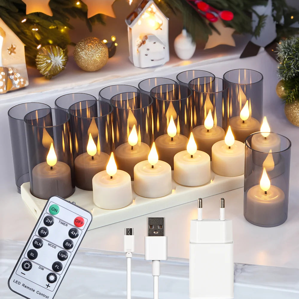 bougies led rechargeables blanc modernes télécommande chargeur usb inclusion adhésif minimaliste decorationintérieur
