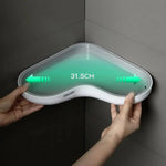 étagère salle bain blanc moderne adhésive simple toiletterie murale rechargeable