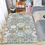 tapis rectangulaire bohème couleurs géométriques velours antidérapant intérieur extérieur chambre cuisine