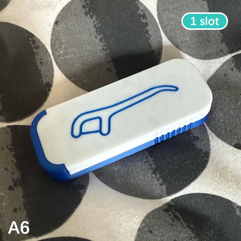 brosse dents interdentaire portable mini cure dents rangement fil dentaire bleu rouge blanc texture