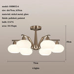 lustre moderne nickel mat opalescent led chambre salon suspension murale trois lumières