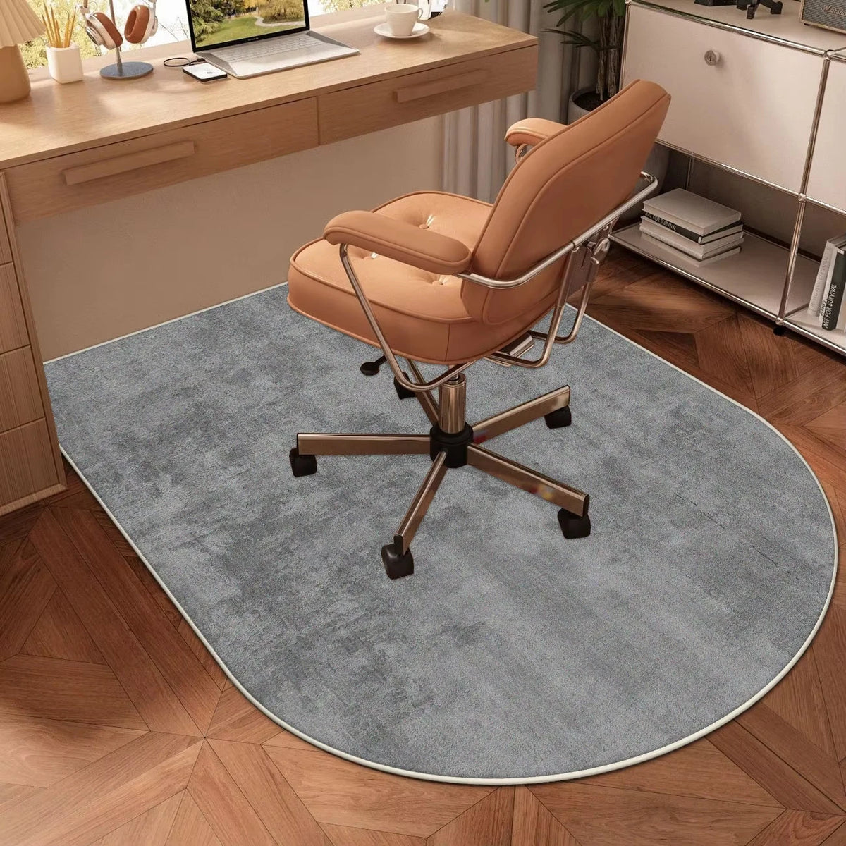 tapis sol antidérapant chaise table vanité intérieur moderne gris