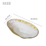 assiettes bijoux blanc or élégantes motifs floraux texture naturelle pieds métalliques almacenamiento joyas