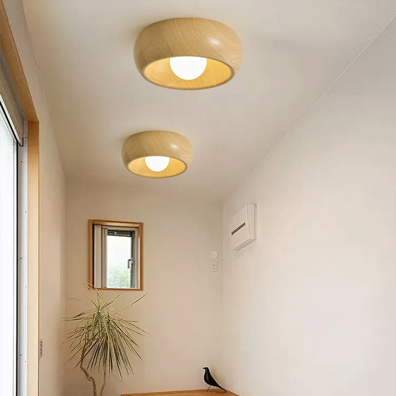 lampe moderne japonais bois naturel lumière led 2000 82000 lumens murale interrupteur bouton