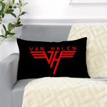 housse coussin imprimé rock band van halen 100 polyester double face moderne diagonale rouge