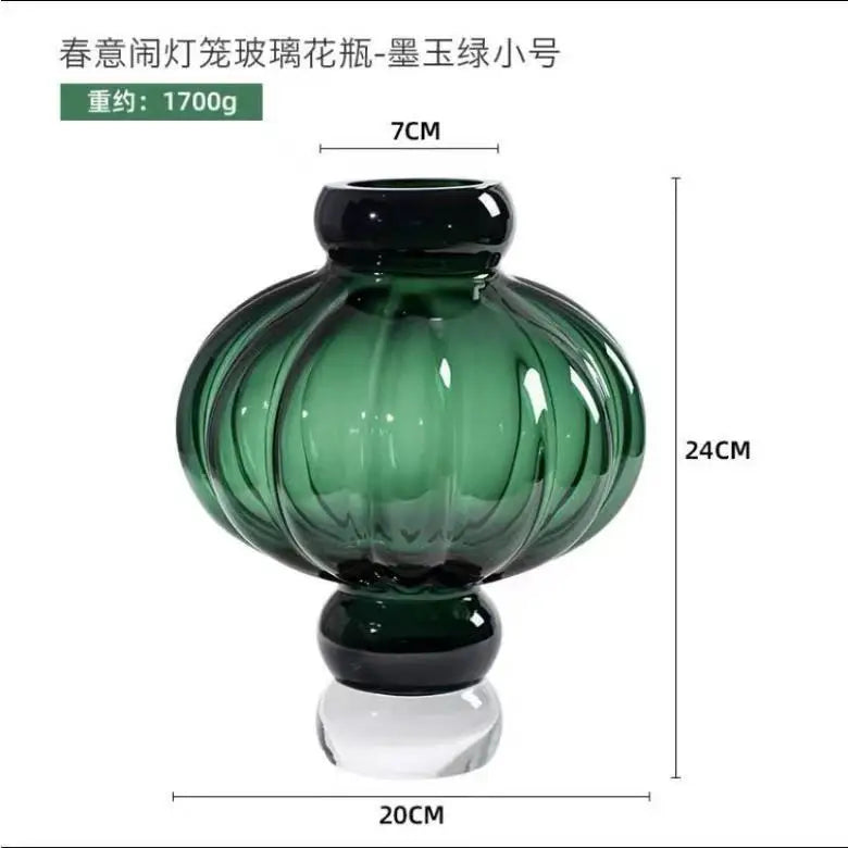 vase verre moderne transparent noir vert blanc orange texturé soufflé décoration table salon