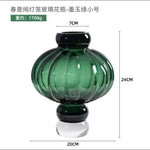 vase verre moderne transparent noir vert blanc orange texturé soufflé décoration table salon