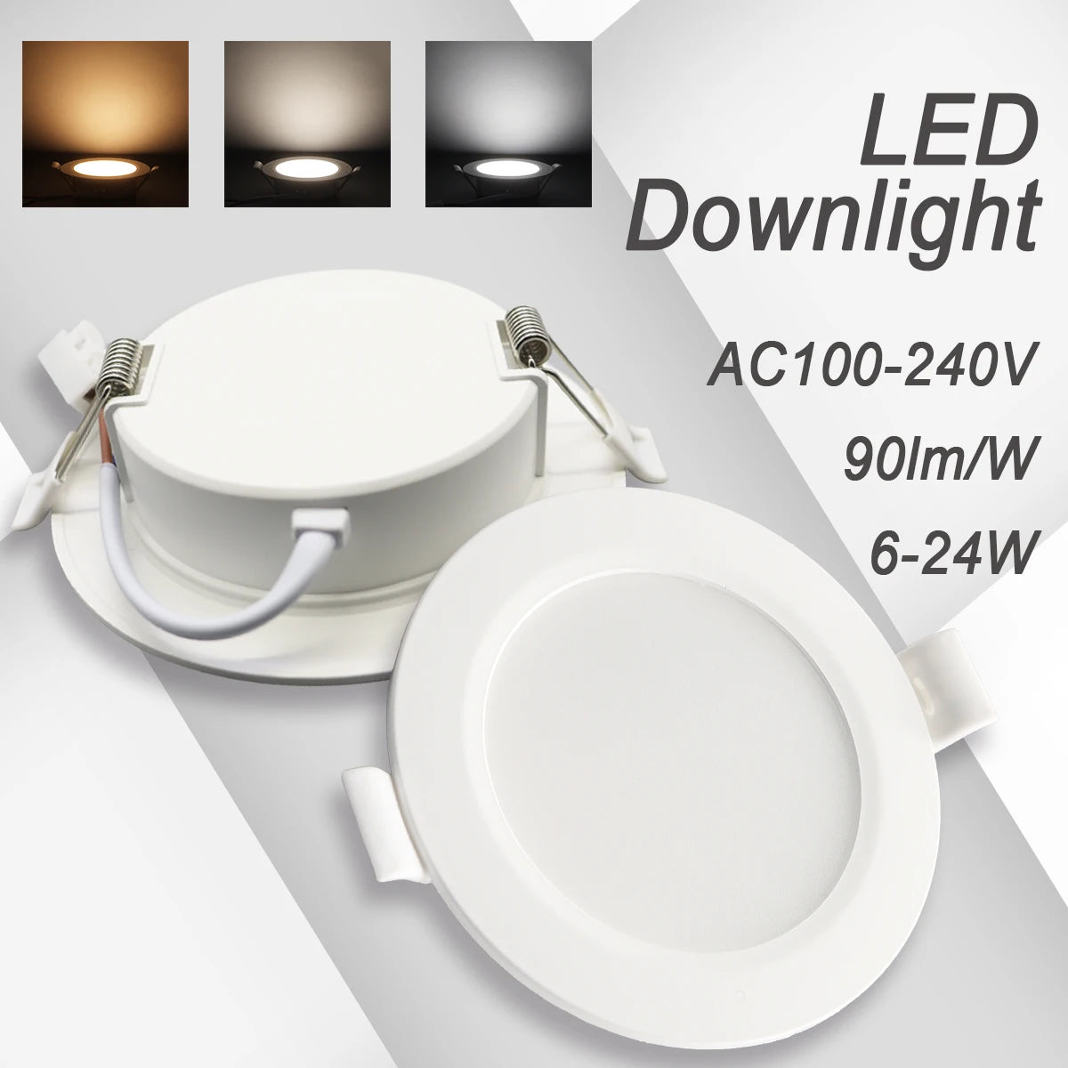 ampoule led downlight 10w 14w 17w 20w 24w 6w blanc jour chaude lumière intérieure