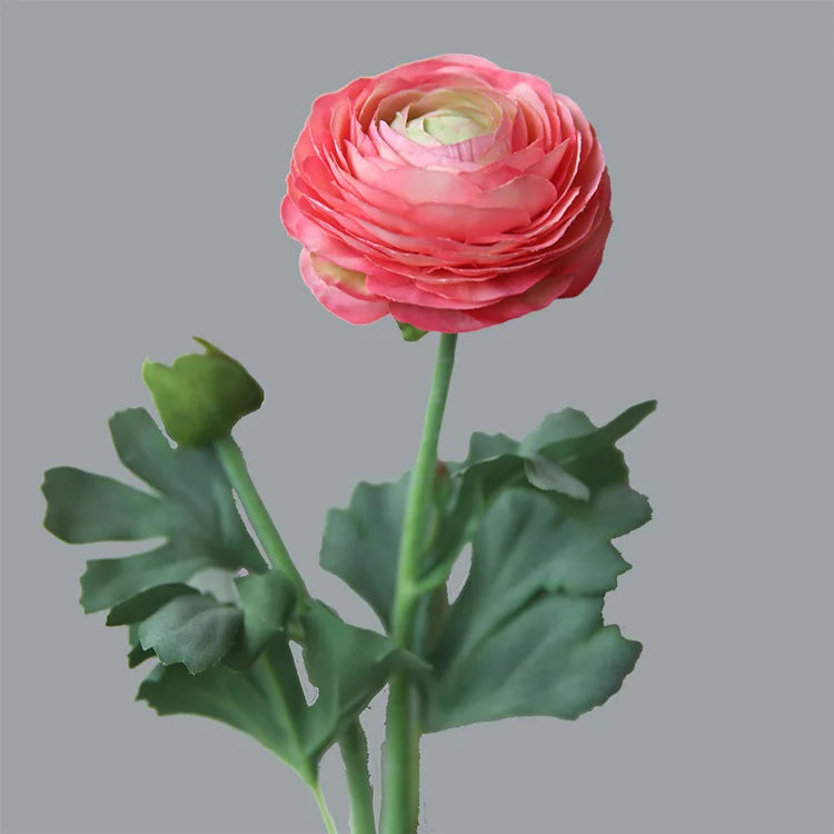 décoration intérieure ranunculus artificiels fleurs soie multicolore blanc crème jaune rouge salon maison