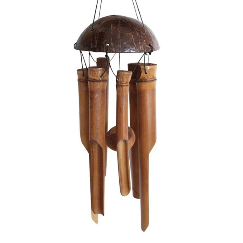 décoration murale bambou noix coco musique rustique naturelle artisanale porte jardin maison