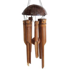 décoration murale bambou noix coco musique rustique naturelle artisanale porte jardin maison