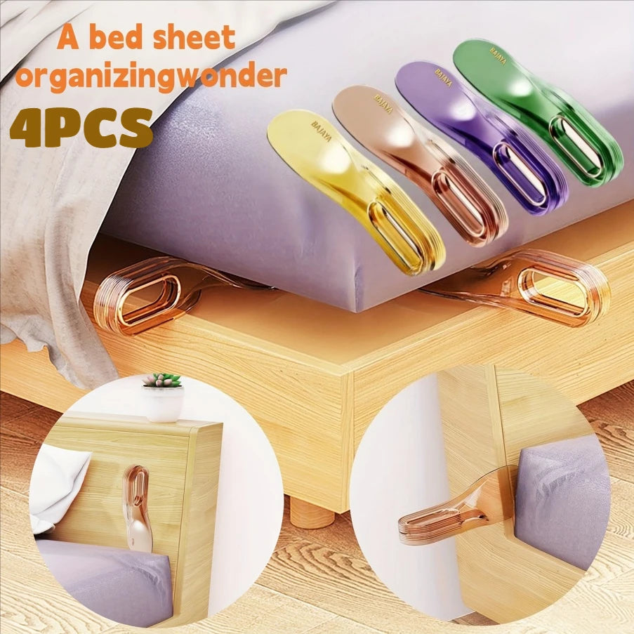 organiseur drap or violet vert moderne adhésif transparent élégant rose beige efficace changer draps