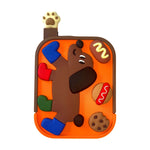 boîte bijoux créative enfantin motif animalier adhésif couleurs variées pinceaux peinture sacs