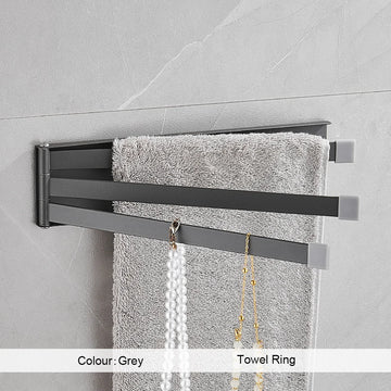 porte serviettes mural triple barres acier inoxydable gris blanc moderne minimaliste fixations murales
