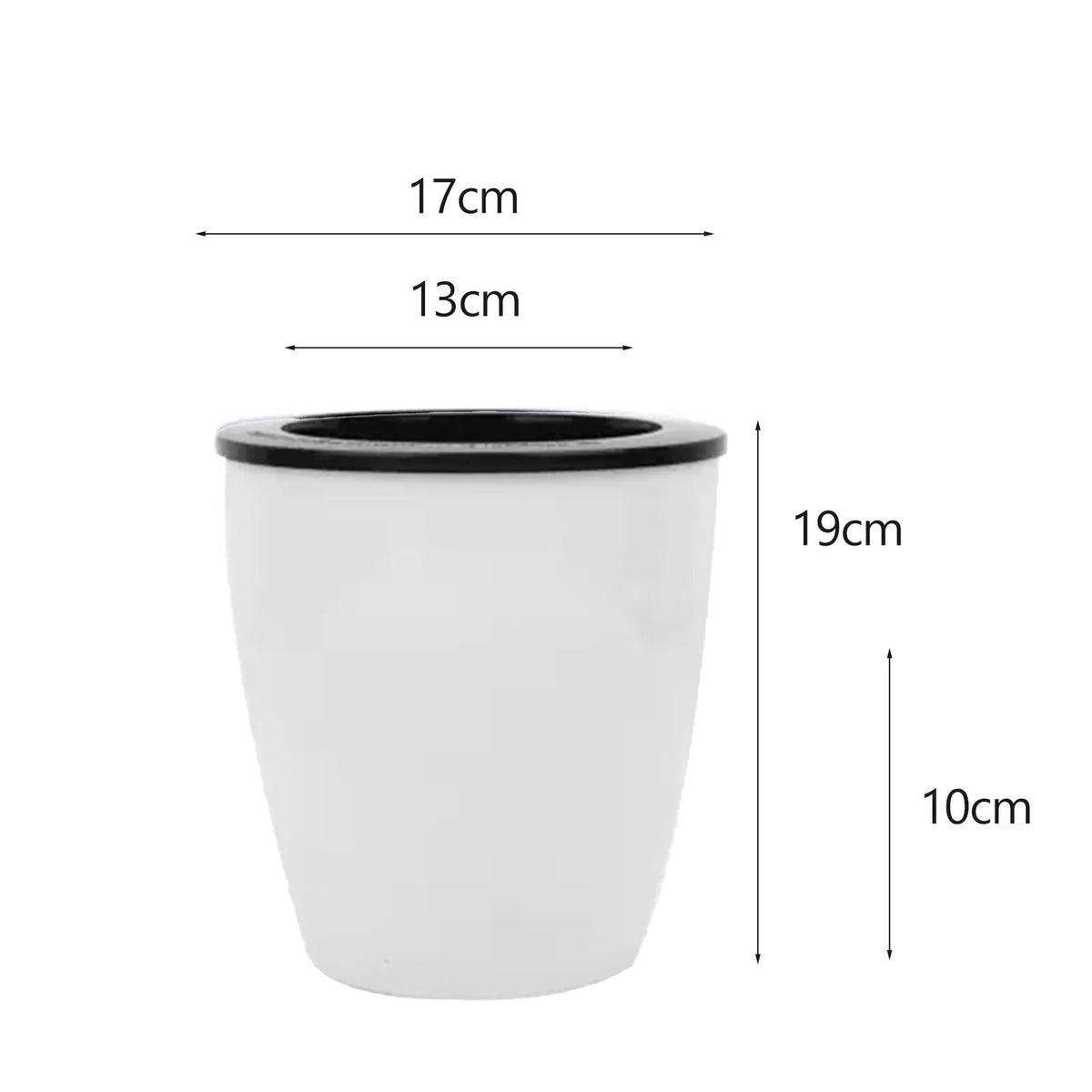 pot fleur hydroponique auto arrosage moderne blanc rayures verticales plante verte intérieur