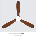 ventilateur noir bois led télécommande contemporain 42 52 pouces