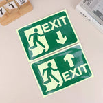 panneau sortie lumineux vert adhésif graphique moderne silhouette mouvement directionnel sécurité évacuation