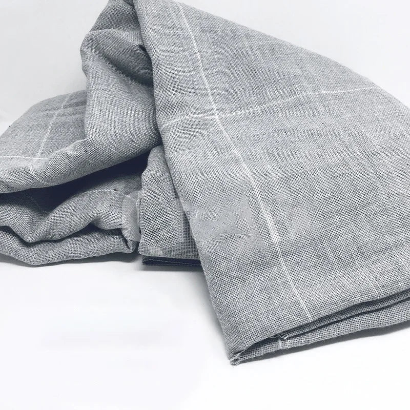 tissu gris clair rayures horizontales haute absorption résistant tissu filet tufting bricolage texturé coton