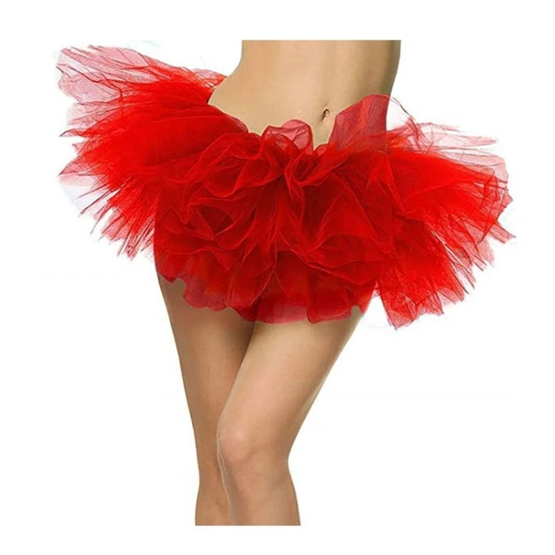 Jupe tutu tulle opaque classique multicolore adulte princesse plissée mini dài dessus genou