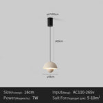 Lampe suspendue moderne sphérique opaques brightness dimmable noir aluminium salon chambrehôtel