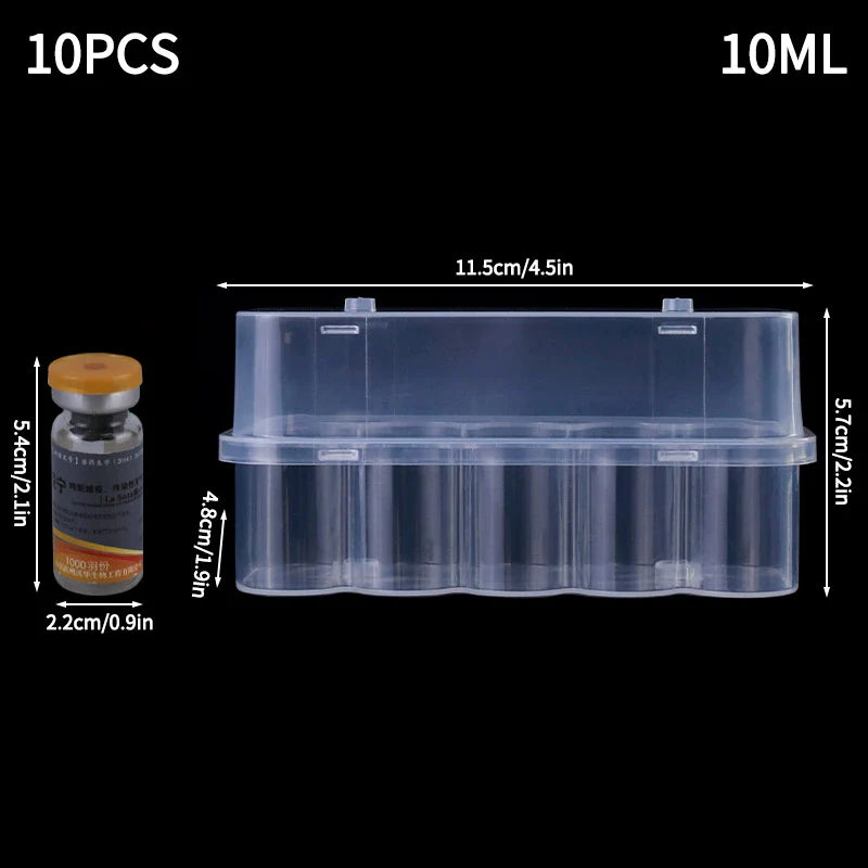 boîte rangement transparente réutilisable tubes tests 3ml pratique modernescrição