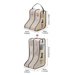 sacs rangement chaussures noir beige fenêtre transparente pratique moderne poignées