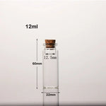 bouteilles verre transparentes bouchons liège 10 15 20 25 30 ml