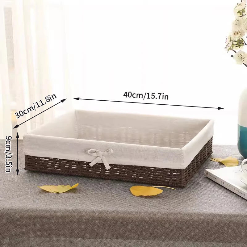 paniers rangement tissus corde tressée boho chic naturel beige écologique rustique