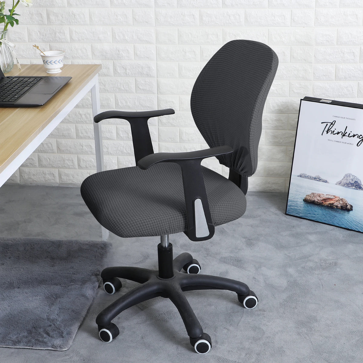 chaise moderne tissu gris résistance eau ordinateur fauteuil mariage banquet
