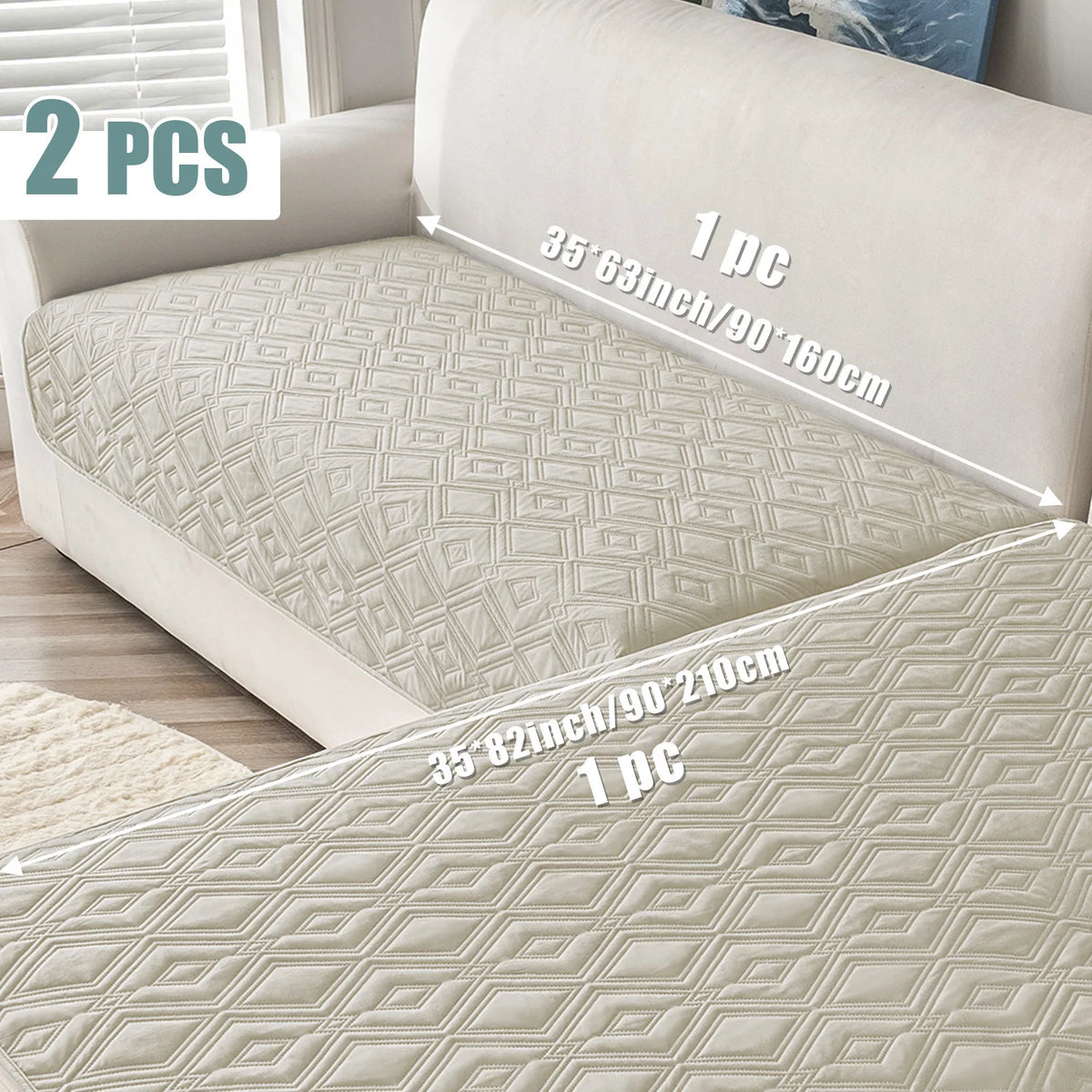 housse canapé polyestère motif géométrique gris moderne imperméable lavage machine 90x160cm 90x210cm