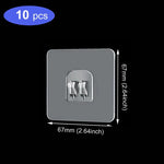 prise courant multi fentes adhésive transparente moderne pratique blanc boutons fixation