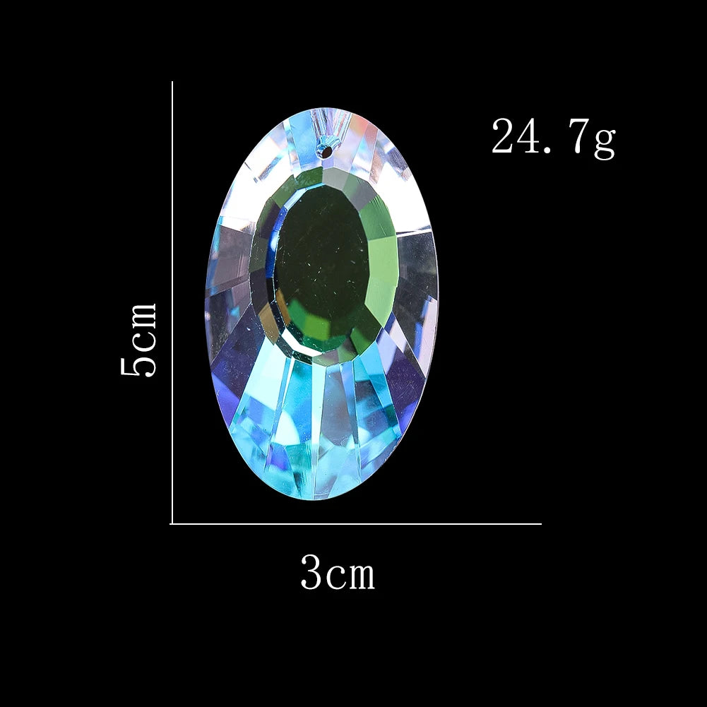 pendentif cristal multicolore facetté brillant décoration murale scintillante chambre violet rose jaune vert bleu