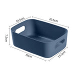 boîte rangement moderne poignées blanc beige bleu marine imperméable plastique