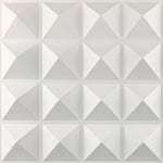 panneau mural moderne blanc triangles géométriques adhésif décoration intérieure relief PVC