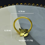 anneaux serviette feuilles or argent rose gold moderne élégants décoration table mariage noël