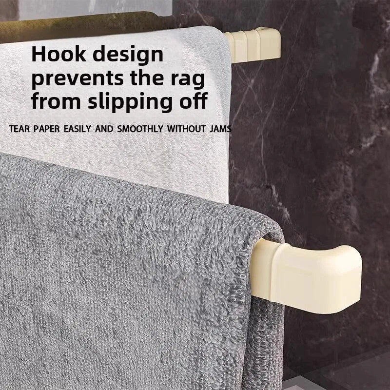 porte serviettes ventouse beige barres horizontales texture duveteuse moderne minimaliste suction cup