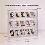 porte cartes anti poussière acrylique transparent personnages animés moderne rangement bijoux accessoiressealed dustproof
