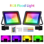 projecteur led rgb ip66 moderne noir clips extérieur interrupteur luminosité